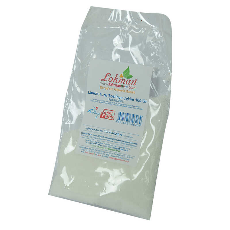 Lemon Salt Powder Fine Grind 100 Gr Package