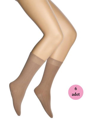 6 Pcs Massage Women Socks Bronze 38