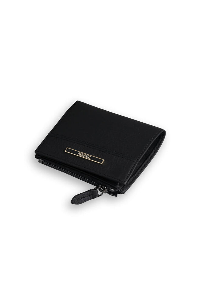 Small Size Black Genuine Leather Women's Wallet with Coin Holder