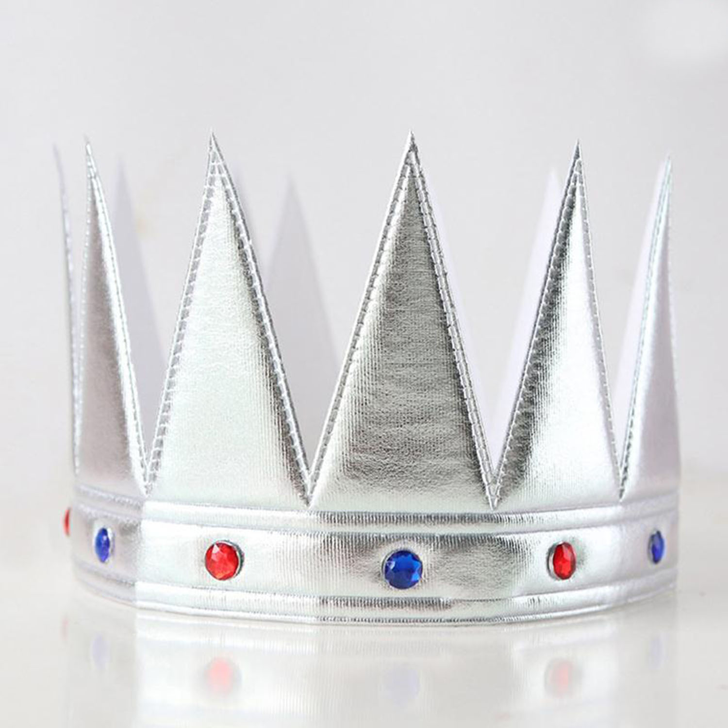 Silver Color Eva Soft King Royal Crown Adult Child Compatible 55 cm