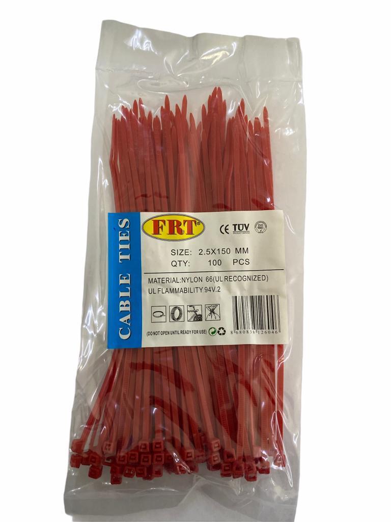 FRT Red 2.5x150 Cable Tie