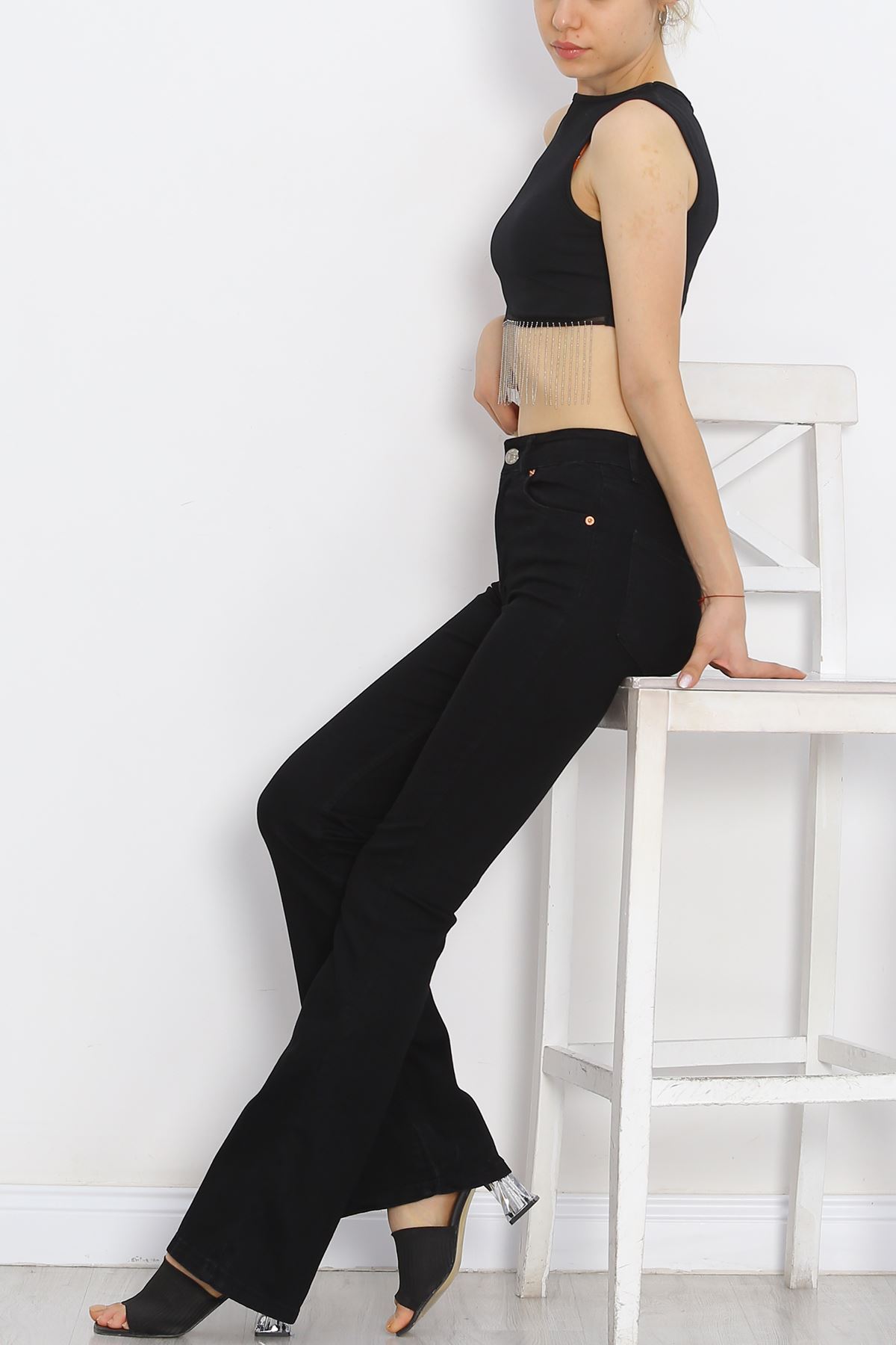 Flared Jeans Black