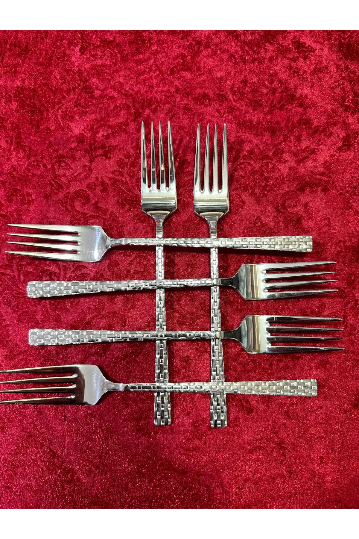 6-Piece Luxury Wicker Dinner Fork Turk-69022