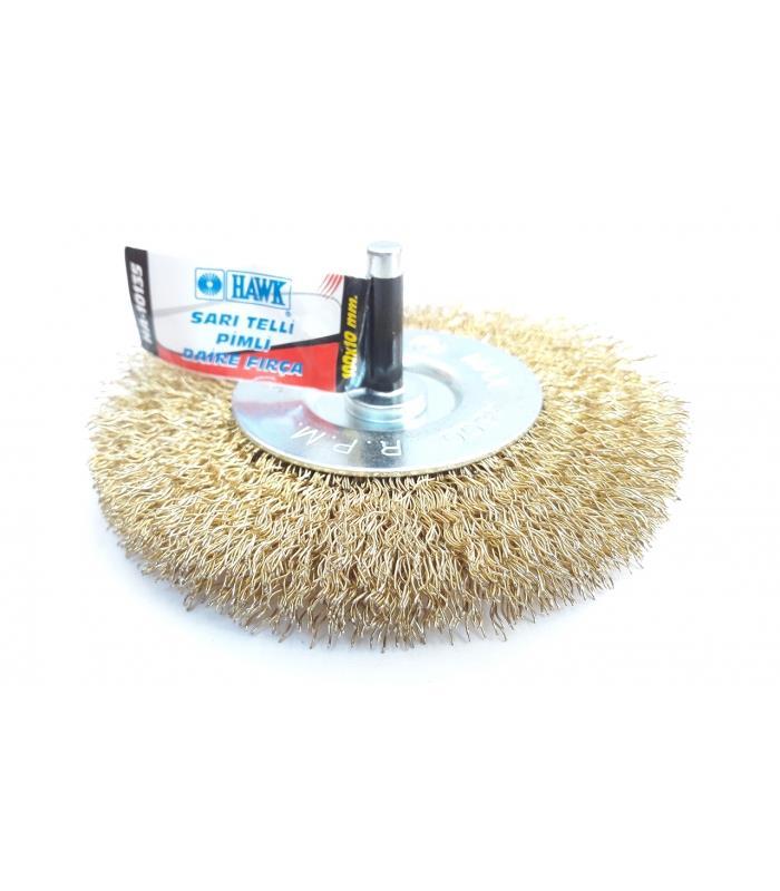 Hawk HA10135 Pin Yellow Wire Circular Brush 100x10 mm