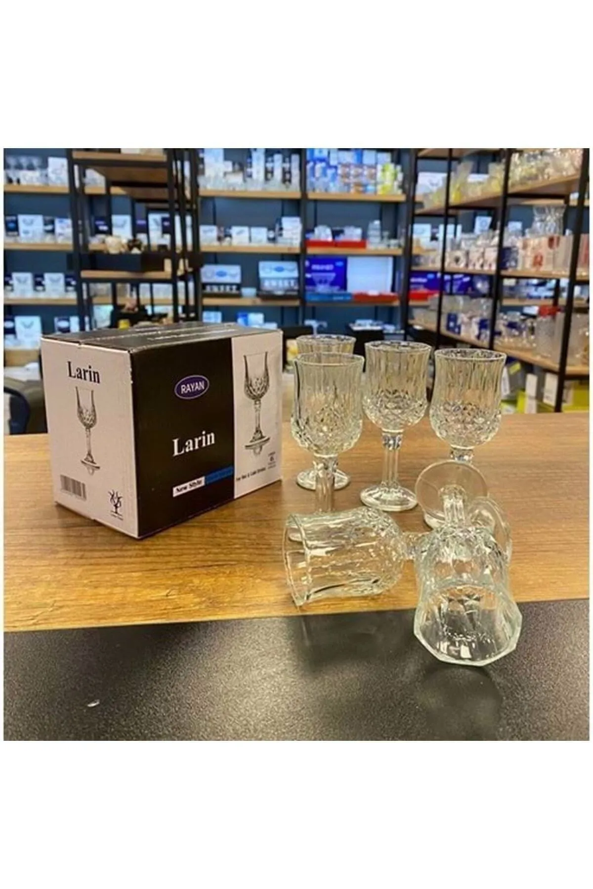 6-Piece Larin Coffee Side Water Glass Transparent Color Turk-70682