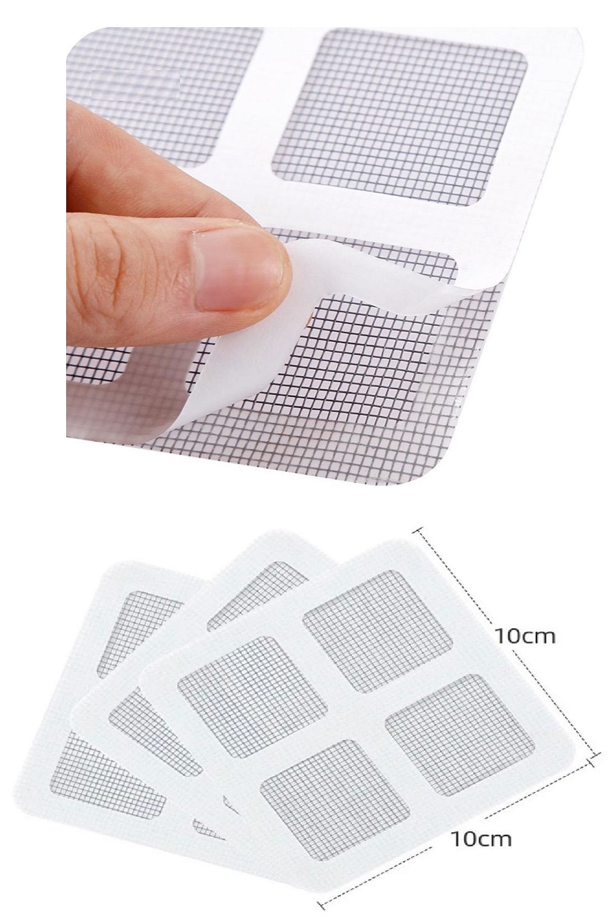 10 Pcs Adhesive Cut-to-Use Torn Door-Window Fly Screen Repair Repair Tape