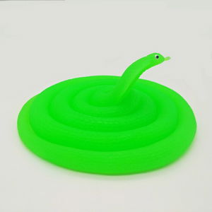 Phosphor Green Color Realistic Appearance Joke Soft Snake 120 cm