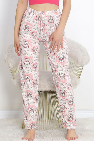 Pajama bottoms white patterned1