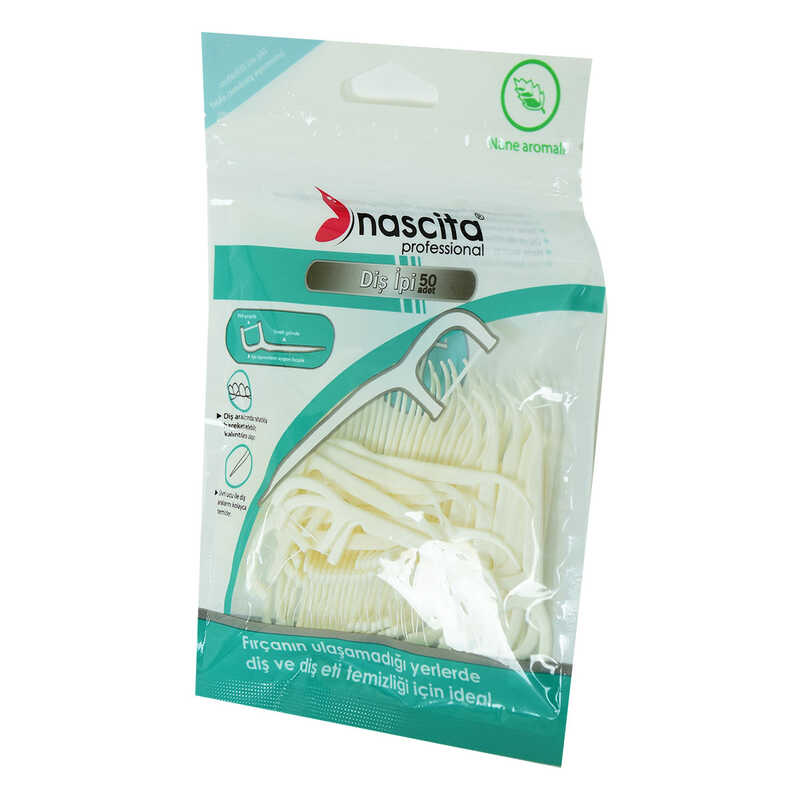 Mint Flavored Toothpick Floss 50 Pack