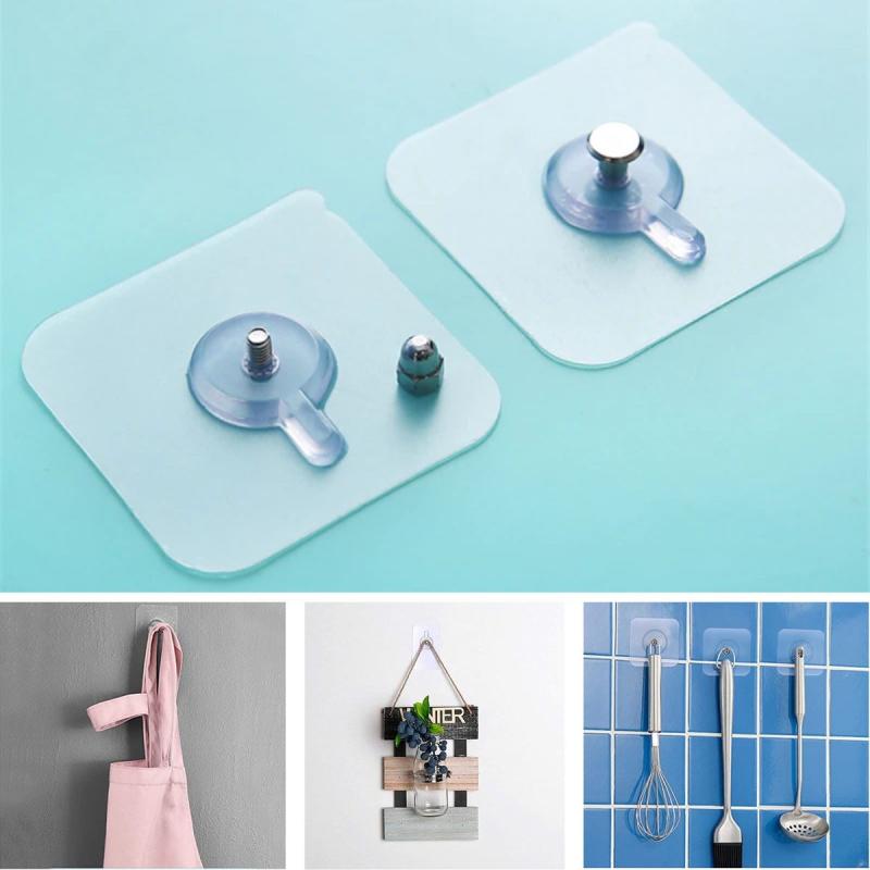 5 Li Adhesive Kitchen Bathroom Shelf Holder Hanger Pin Frame Multi Purpose Hanger