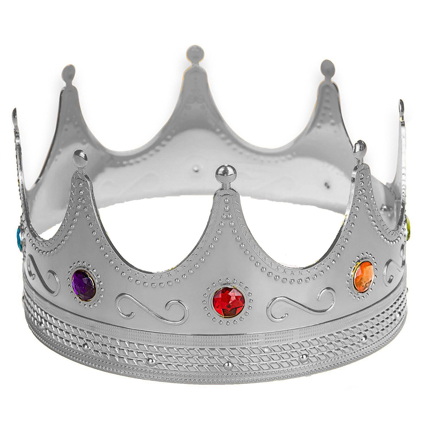 Silver Color Adult Child Compatible King Crown Royal Crown 60 cm