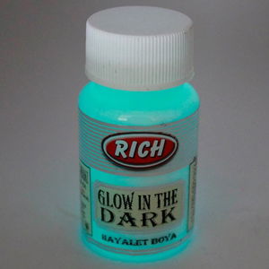 Rich 3002 Natural Turquoise Glow-in-the-Dark Ghost Paint 50 cc