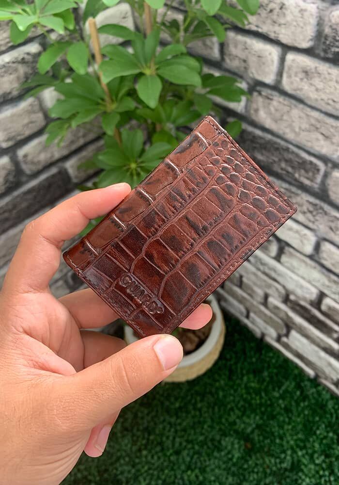 Taba Croco Leather Card Holder