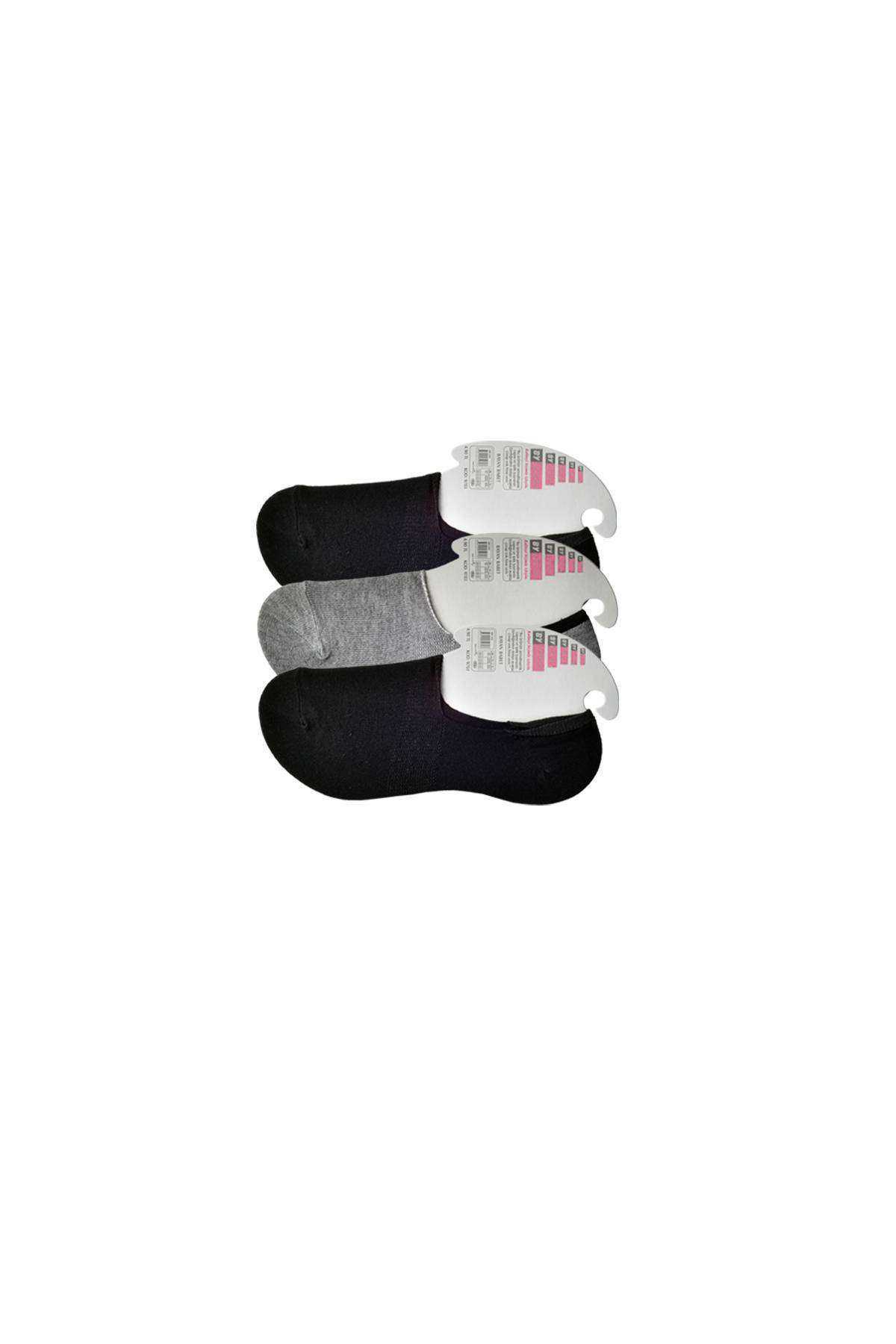 Black and Gray Women's Babet Socks 3 pairs