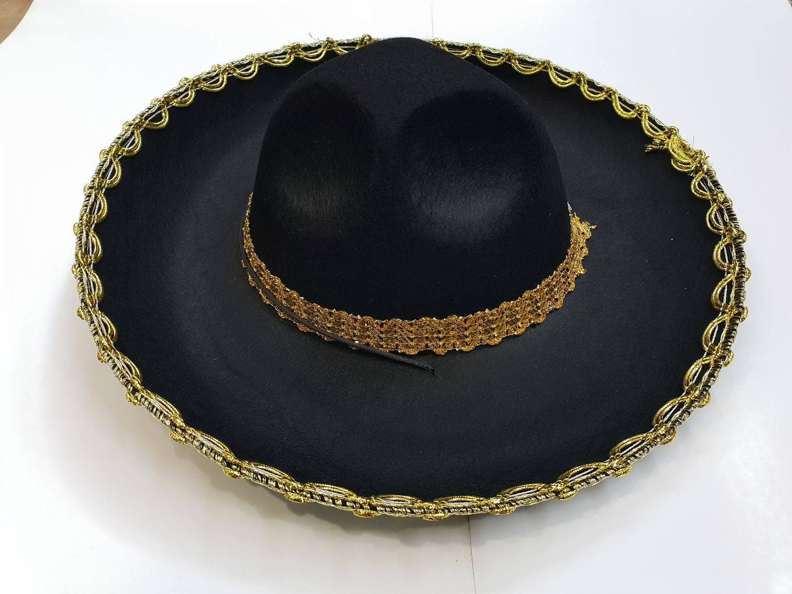 Mexico Mariachi Latin Hat with Gold Color Stripe 55 cm Kids