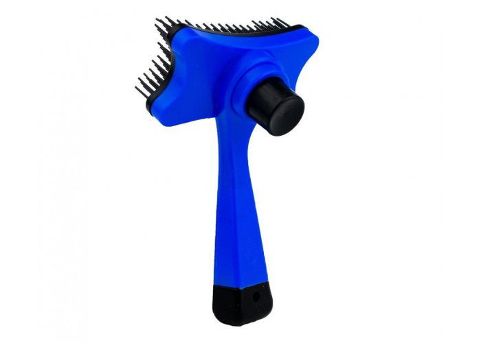 Pet Comb - Self Cleaning Brush - Blue