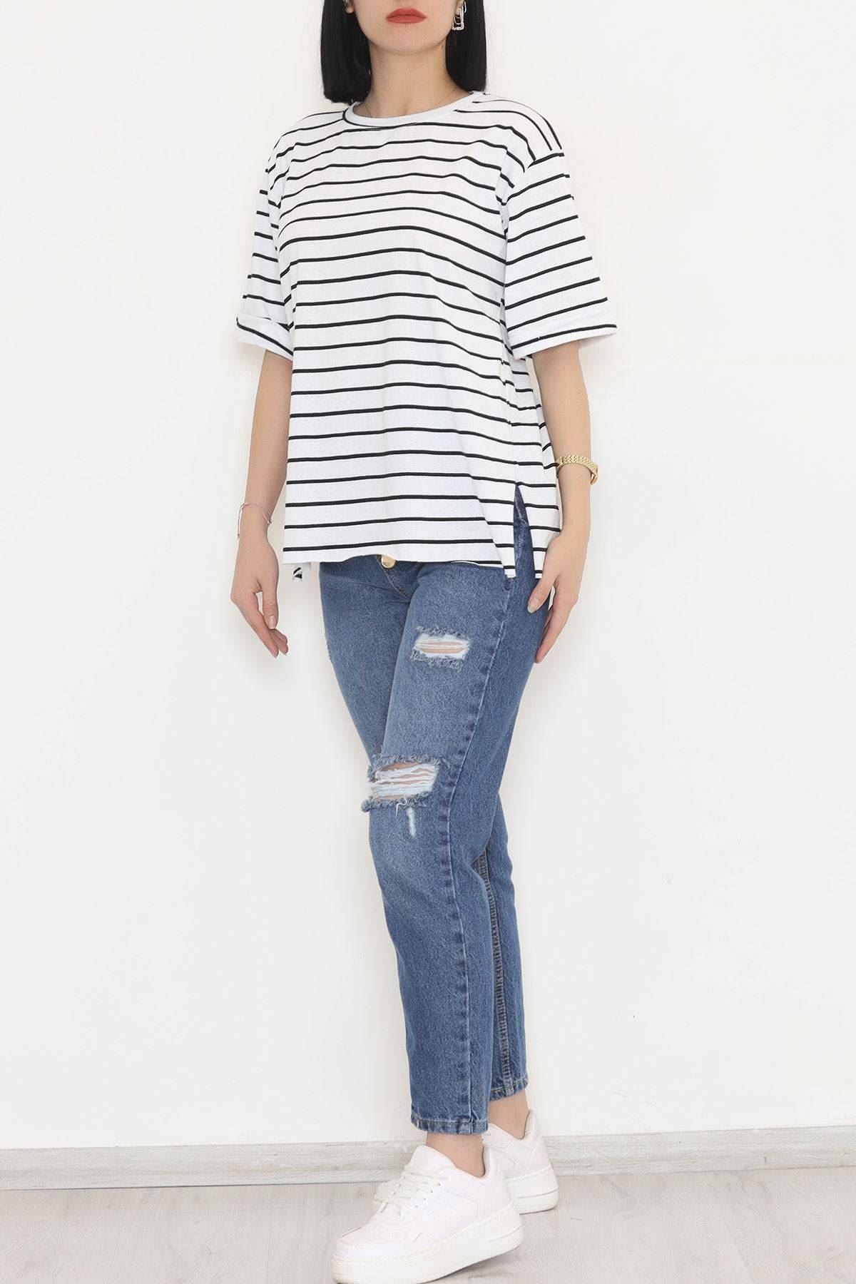 Striped T-shirt White-Black