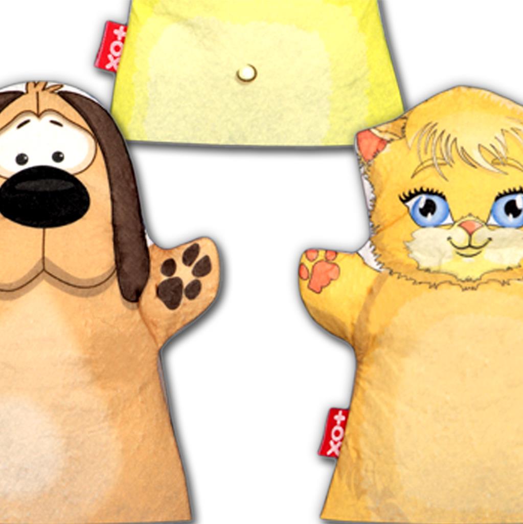 3 Piece Pets Hand Puppet Set , Educational Toy