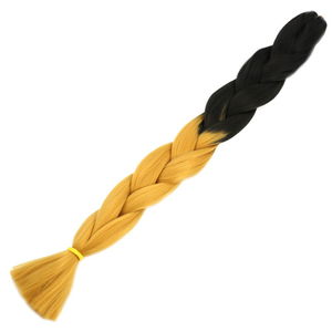 Afro Braiding Synthetic Color Transition Hair 100 Gr. / Black / Gold Yellow