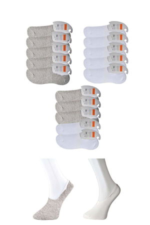 Gray and White Men's Babet Socks 15 pairs