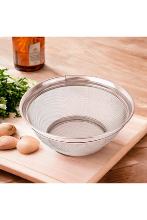 Stainless Steel Handleless Strainer 26 cm Stainless Rice Strainer, Stainless Steel Kitchen Strainer Turk-SUZ26