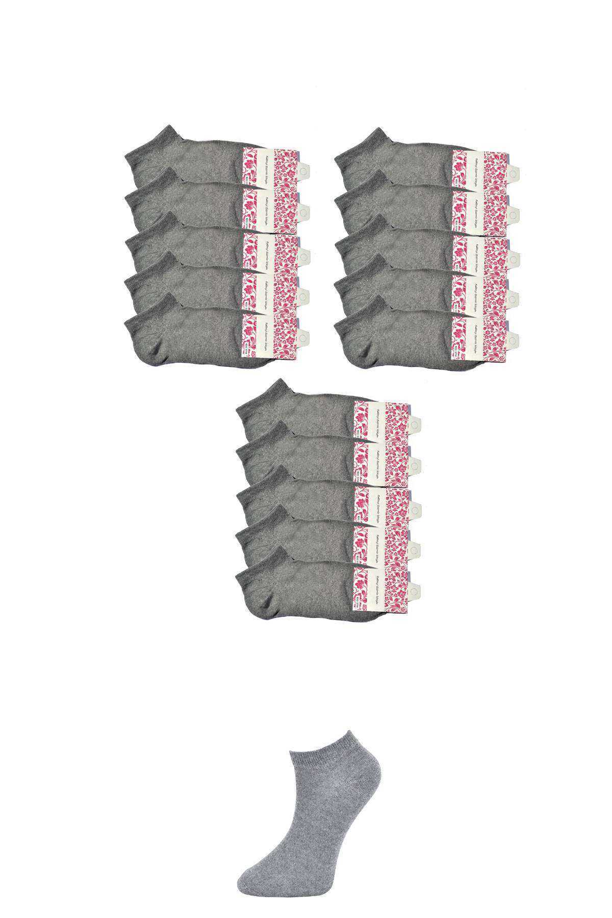 Gray Women's Ankle Socks 15 pairs