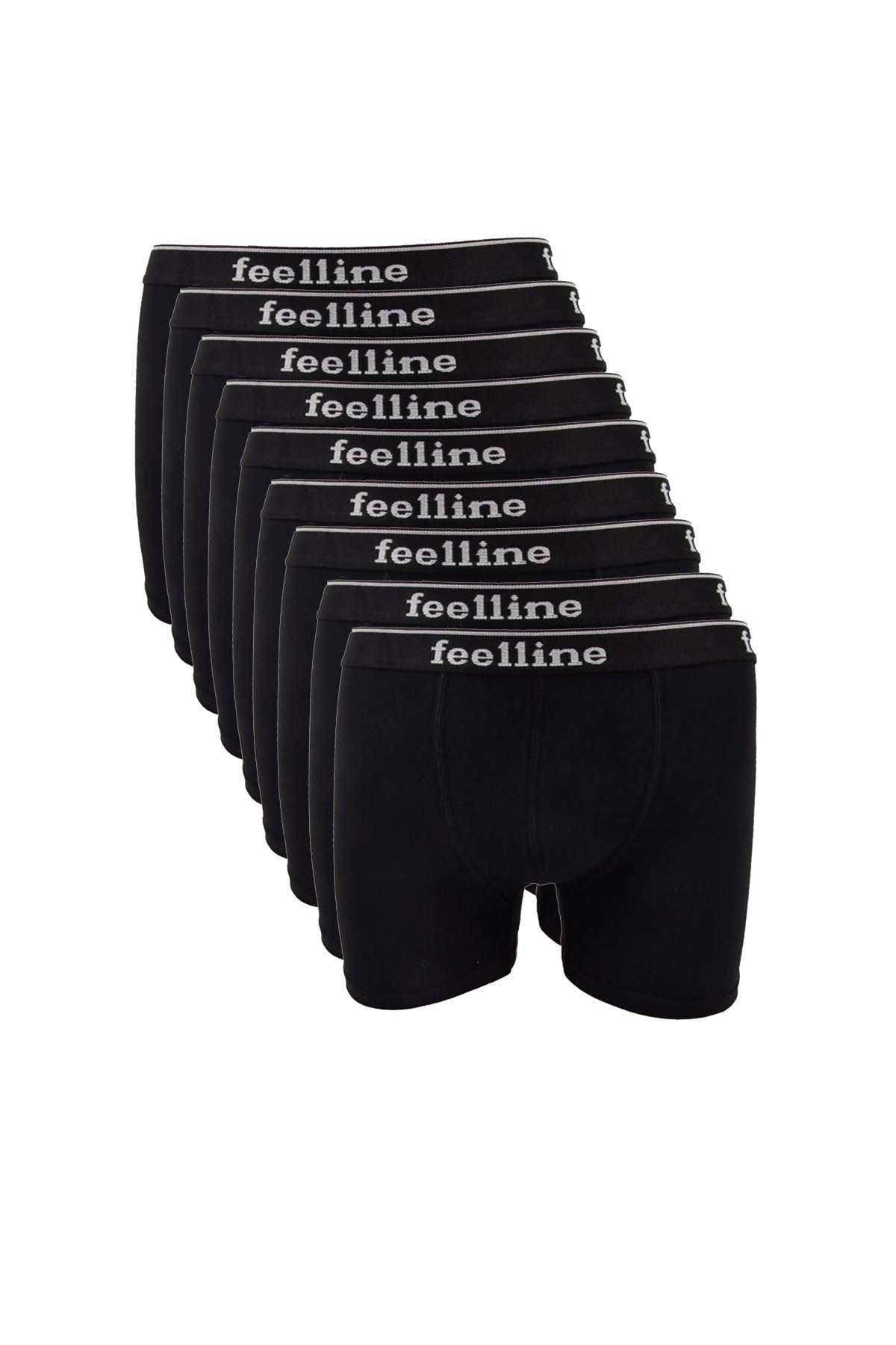 9 pcs Black Cotton Natural Lycra Men's Boxers