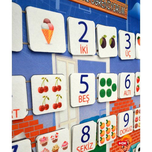 Learning Numbers Felt Velcro Wall Board , Educational Toy