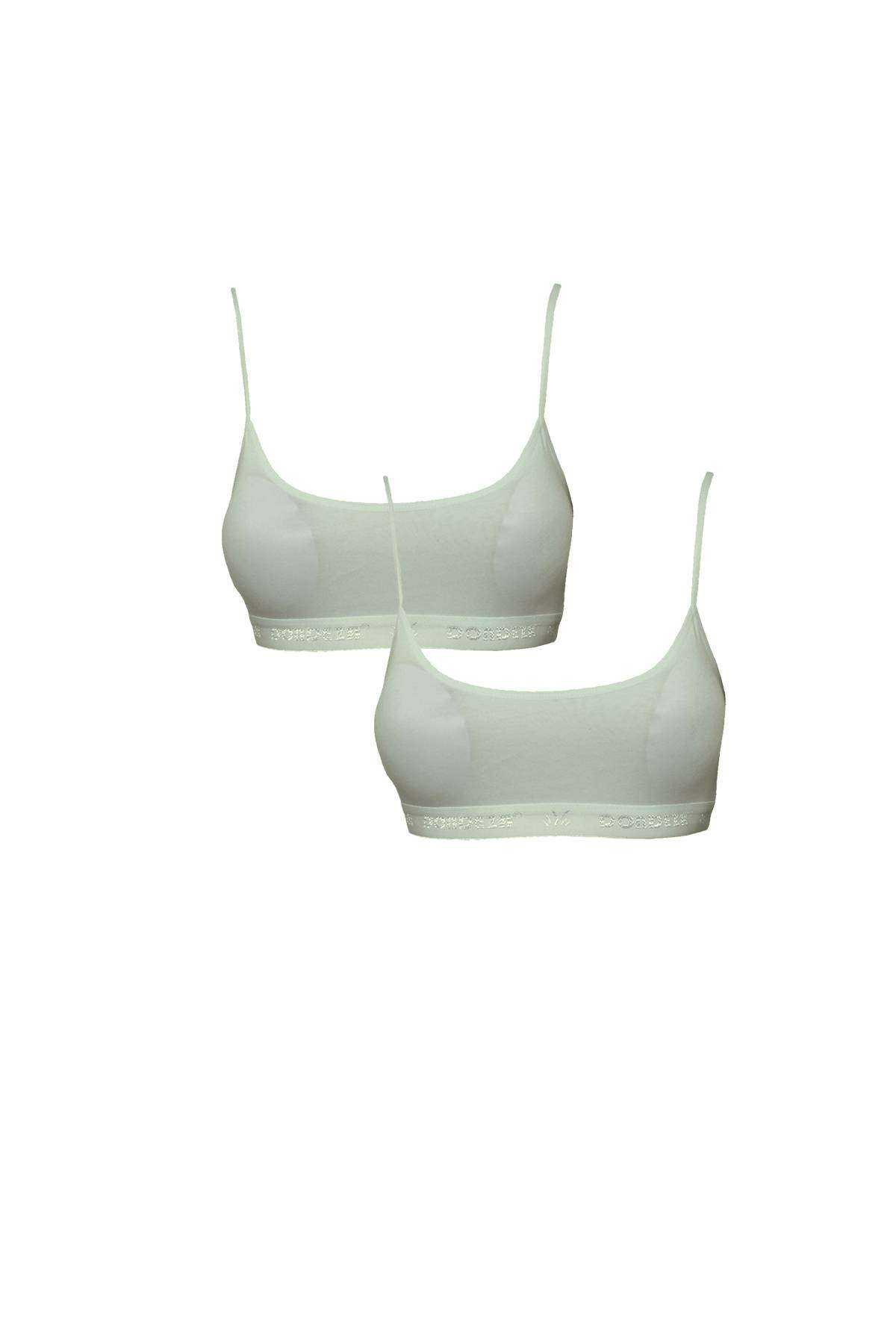 Cream Bustier with Padded Rope Straps 2 pcs