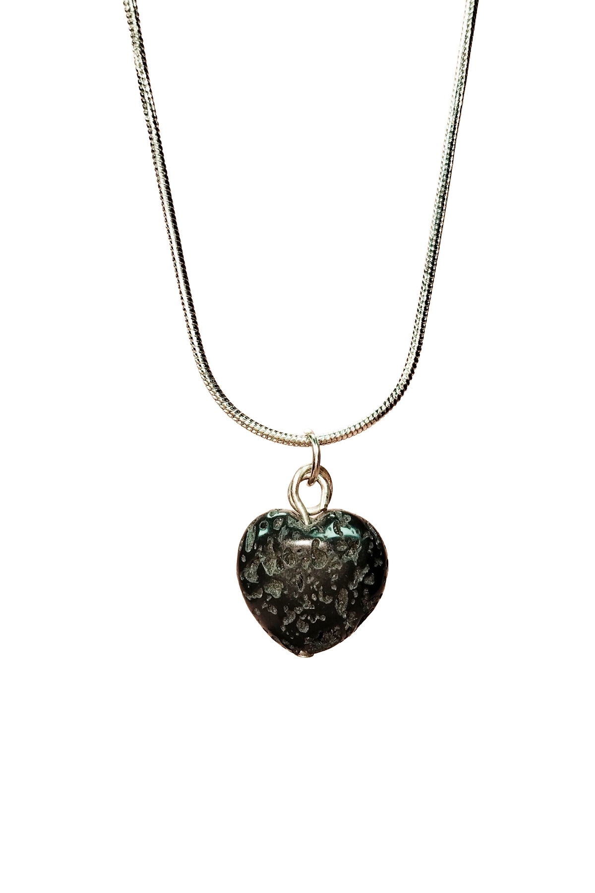 Lava Stone Natural Stone Handmade Pendant with Chain: 1.5 cm Chain: 20 cm Boxed