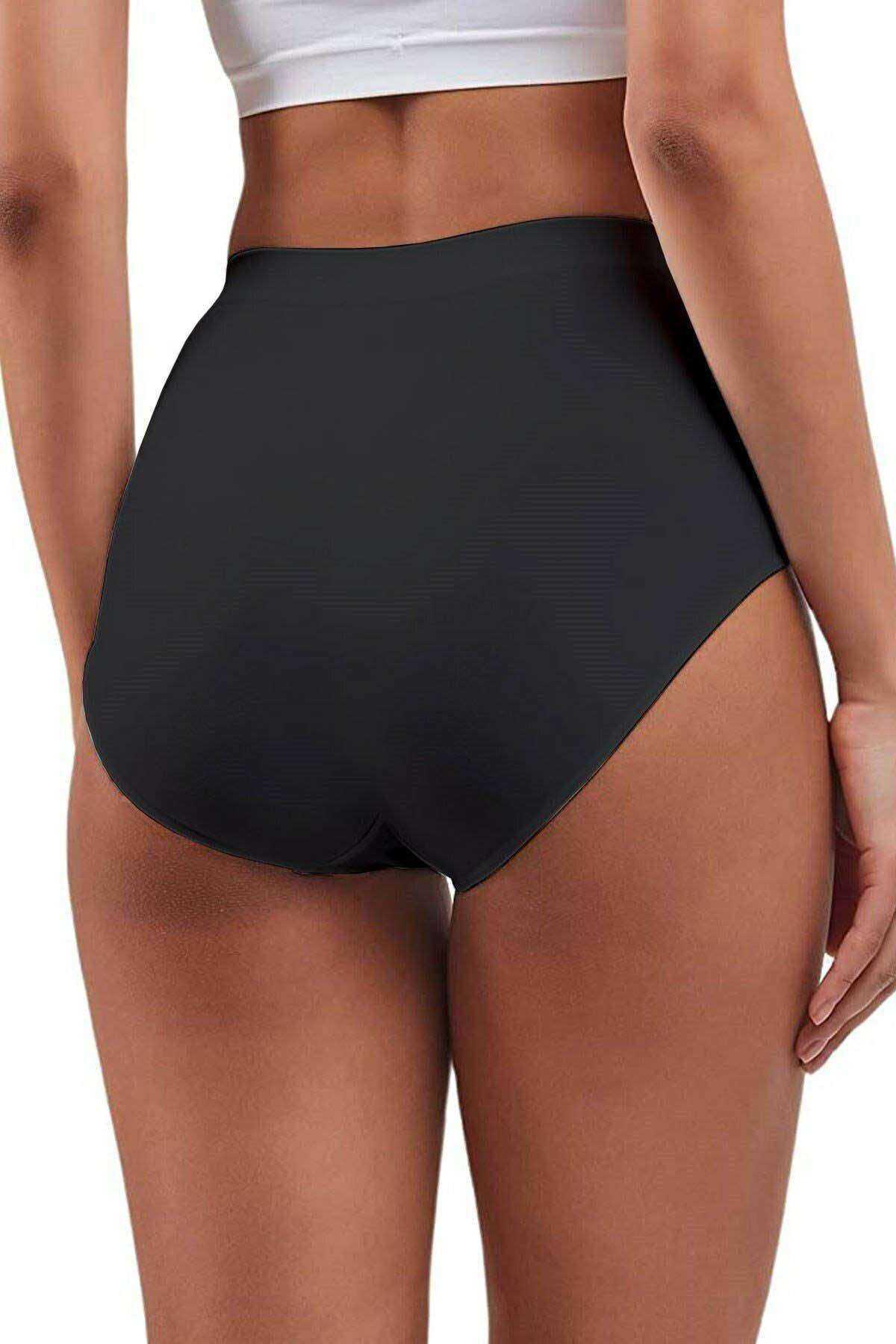 Elite Lite Women's High Waist Seamless Non-Strip Slip Panties Black 811