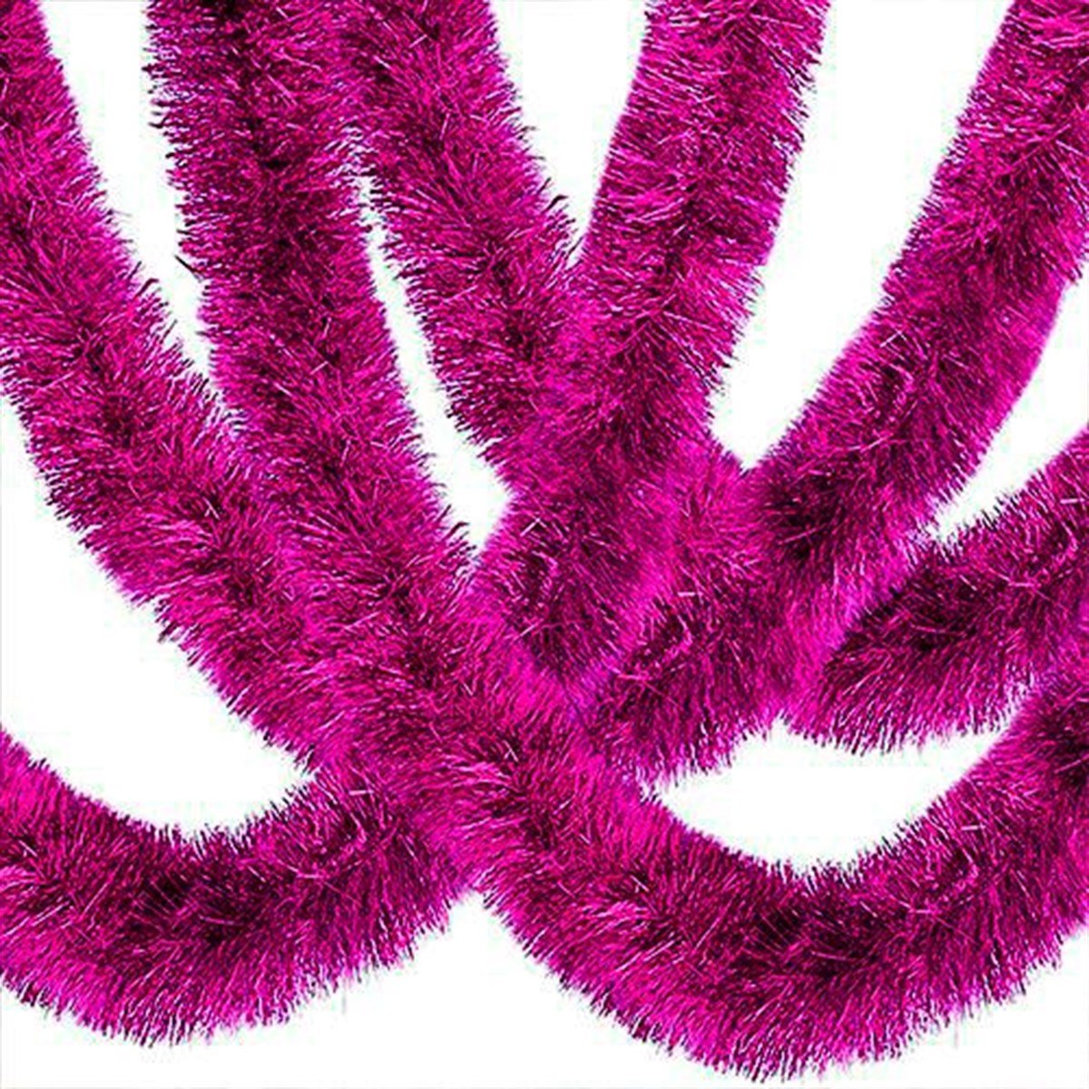 Mega Thick Glitter Ornament For Party 2 Meters Length 10 cm Width Fuchsia Imported