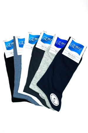 Combed Summer Men's Socks Toe Seamless Reinforced Heel and Toe 6 pairs