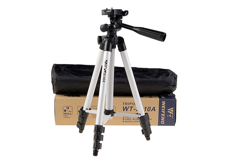 Tripod : Phone and Camera Holder Stand + Phone Holder - 105Cm