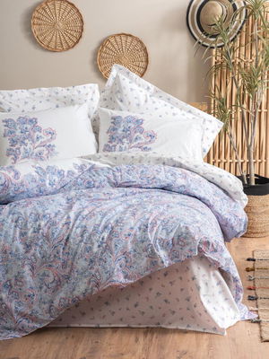 Bohemian Duvet Cover Set Double Mapiya Blue