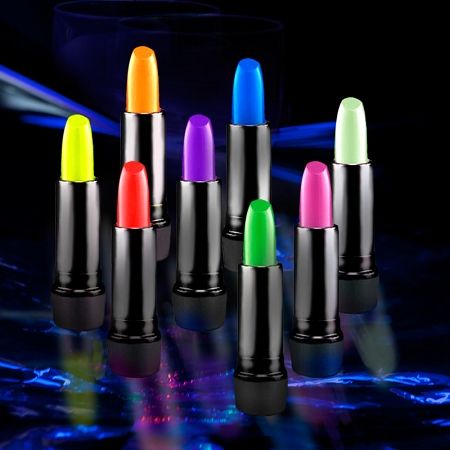 Glow In The Dark Burning UV Neon Lipstick Face Painting 6 Pcs 6 Colors