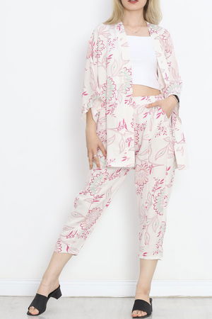 Kimono Set Whitefuchsia