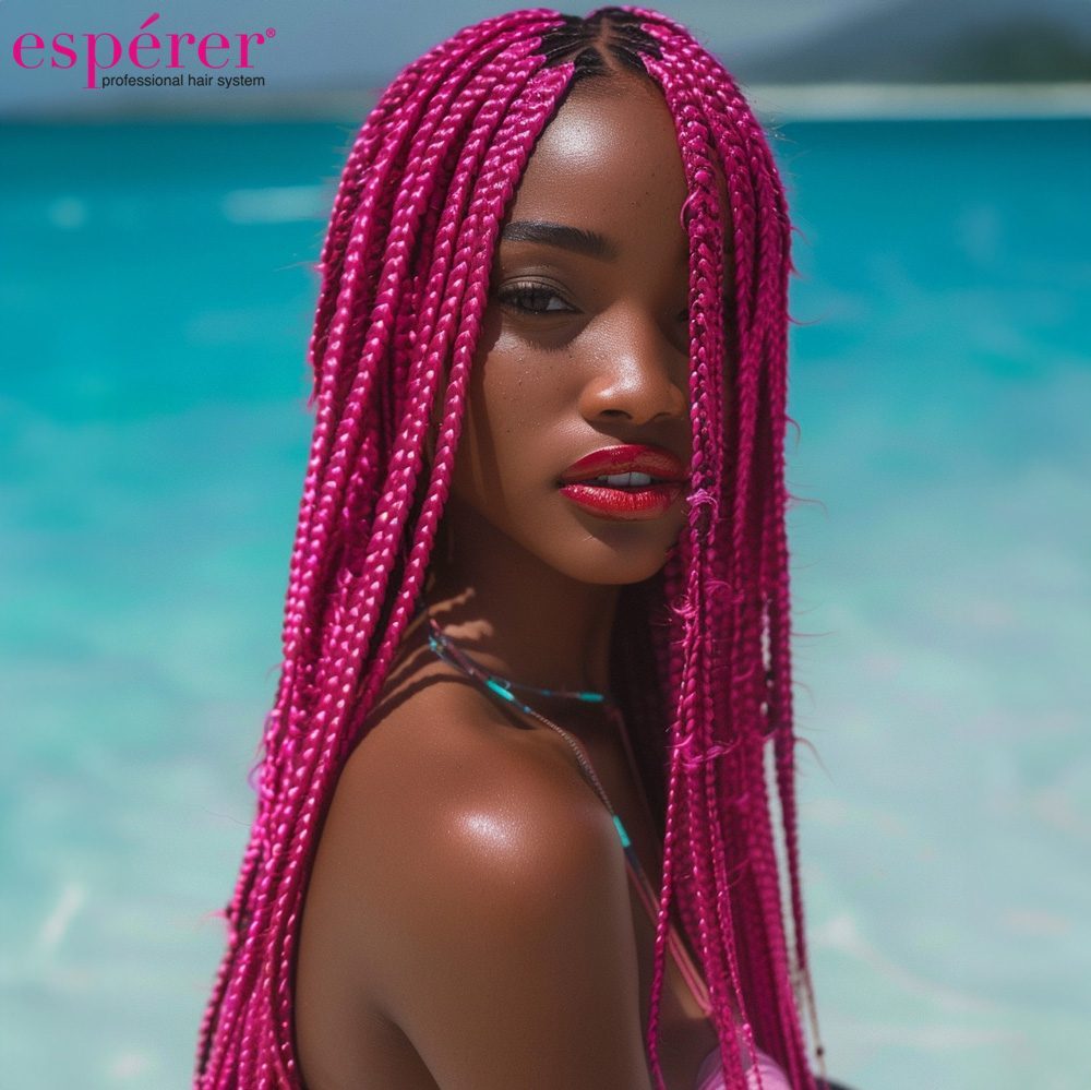 Synthetic Braiding Hair Esperer 100 Gr. / Dark Fuchsia