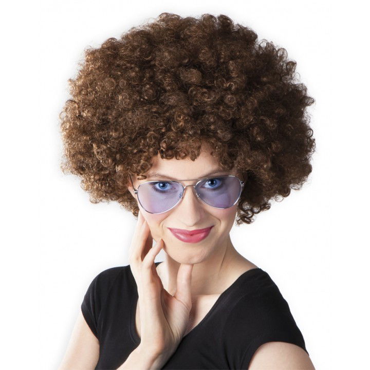 Brown Color Curly Afro Bonus Wig