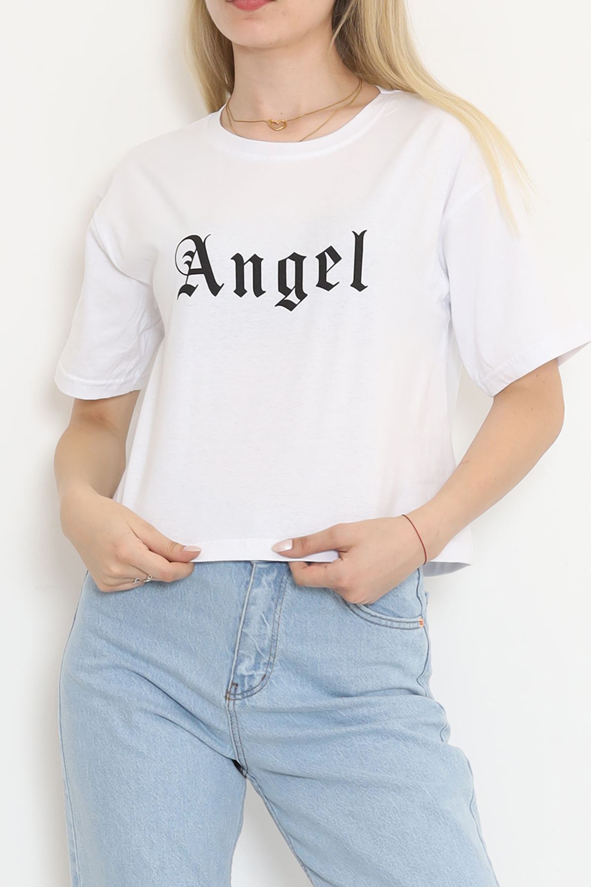 Printed Crop T-Shirt White