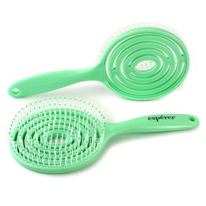 Special Hair Detangling Brush with Bun / Aqua Green / JT9212