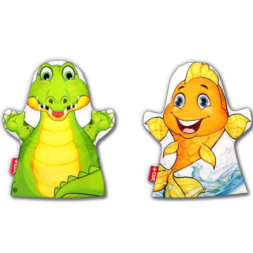 4 Piece Animals in Water Hand Puppet Set , Educational Toy