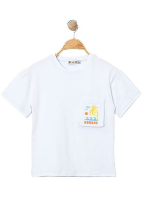 3-7 Years Pocket Printed T-Shirt White