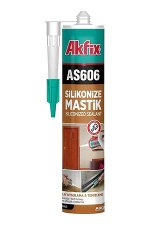 Akfix AS606 Siliconize Mastik Bej 500 gr