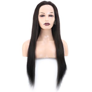 Front Lace Real Hair Tulle Wig Straight / Natural / 70/75cm