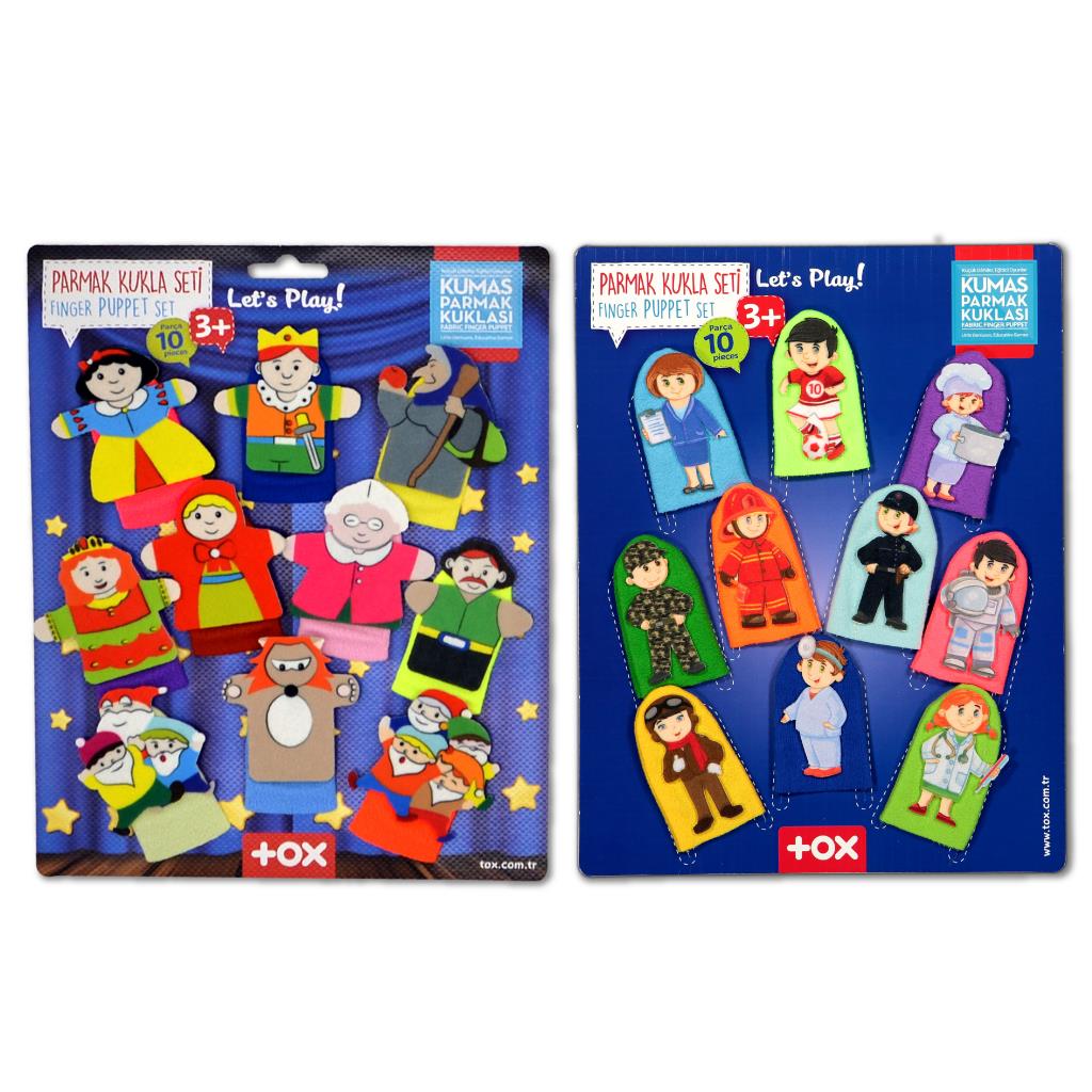 2 Sets - 20 Pieces Fairy Tale Heroes and Professions Finger Puppet