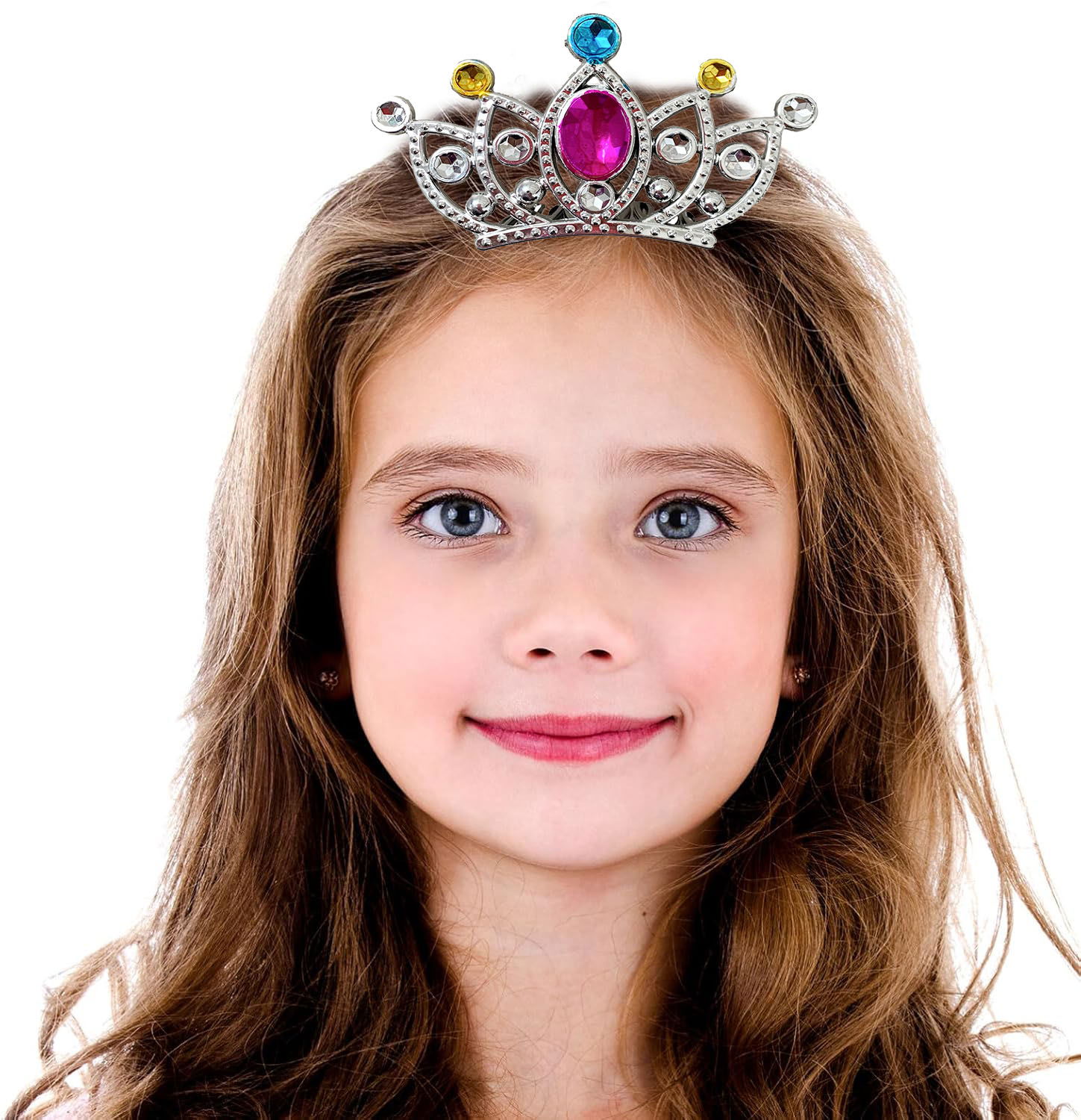 Silver Color Scalloped Model Princess Queen Crown 2 No 12x7 cm