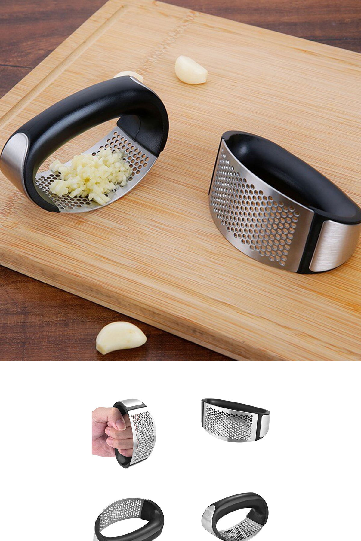 New Garlic Masher Stainless Steel Garlic Press