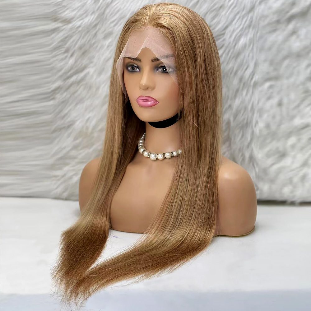 Straight Front Lace Real Hair Tulle Wig / Balköpük / 70/75cm