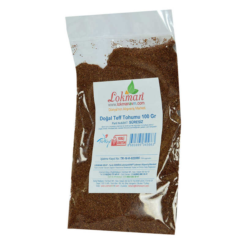 Natural Teff Seed 100 Gr Package